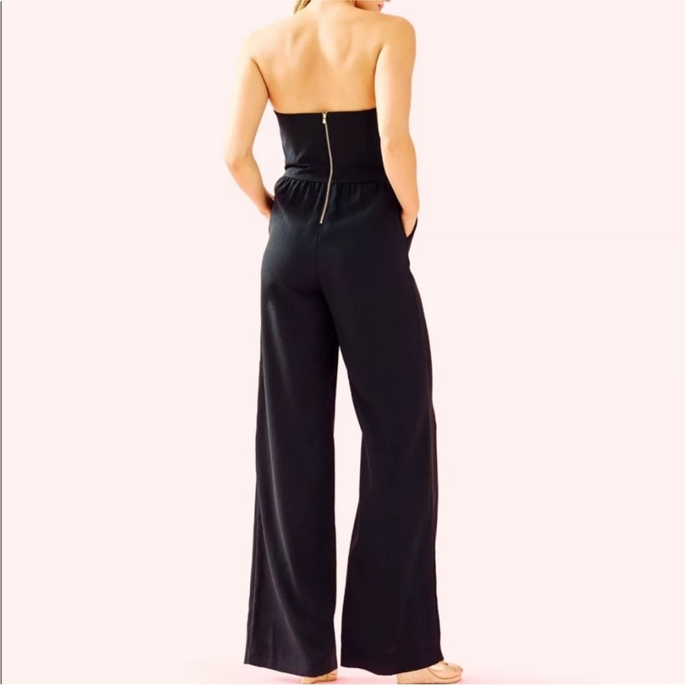 NWT Lilly Pulitzer Janelle Embellished Jumpsuit Onyx Size 2 - Picture 3 of 14